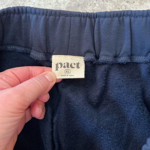 PACT Organic Brushed Fleece Cotton Sweatpant in Midnight Navy Blue, XL - Picture 10 of 12